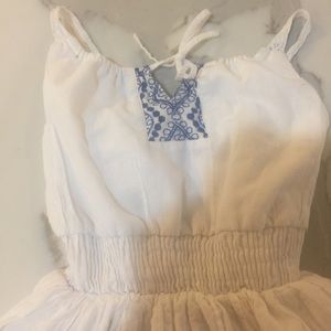 Emily West Dresses - Girl white and blue dress Emily West Dresses - Girl white and blue dress